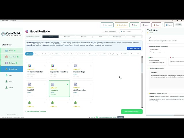 Tutorial Series : Theil Sen in OpenMathAI