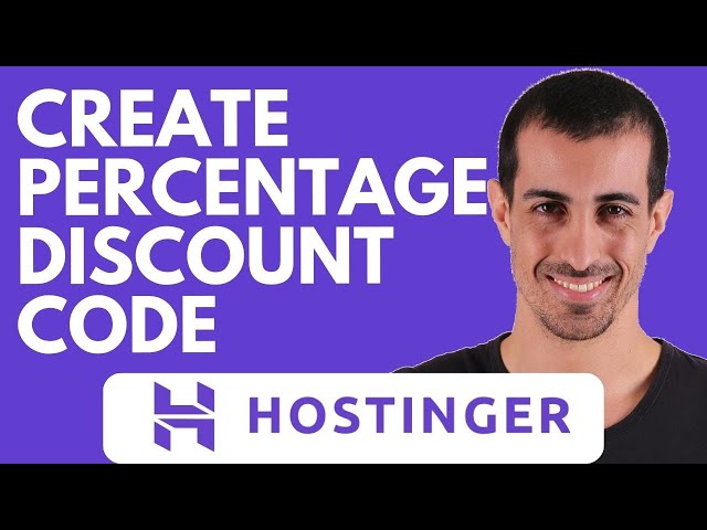 How to Create a Percentage Discount Code in Hostinger Website Builder