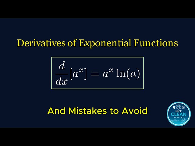 Exponential Rule Explained: Derivatives Made Simple. Derivative Rules Part 3.