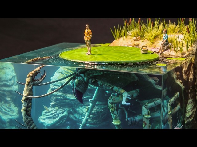 I Built an Underwater Monster Diorama Beneath a Peaceful Pond / Made with Hi3D