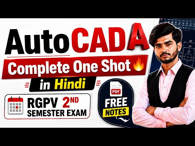 AutoCAD Complete One Shot 🔥 | Engineering Graphics | ED में कुछ नहीं पढ़ा? 😱 | ये Questions कर लो 🚨
