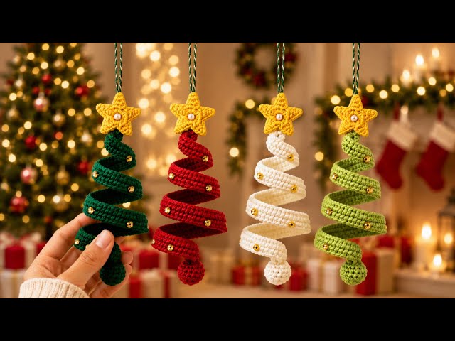 🎄✨ This Crochet Christmas Tree Is SO CUTE! 😍 | DIY Hanging Ornament | Christmas Decor 2026