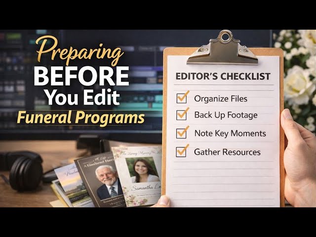 Preparing Before You Edit Funeral Programs - Lesson 3