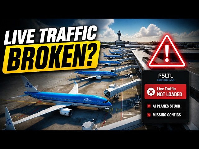 FSLTL Live Traffic Broken in MSFS 2024? Fix stuck AI planes & missing configs!