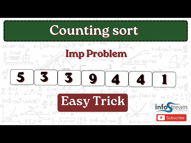 Counting sort Problem  | data structures & Algorithm | All universities