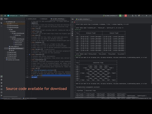 Flight Scheduling + CSP + Python (Prototype Project 02 - Public Version)