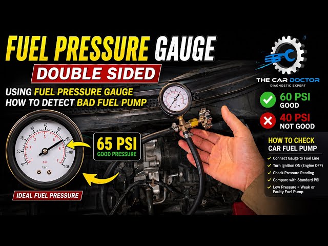 How to Test a Car Fuel Pump with a Fuel Pressure Gauge | Double-Sided Gauge Explained