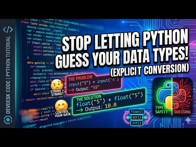 Stop Letting Python Guess Your Data Types (Explicit Conversion) | Chapter 5.2 (Implicit vs Explicit)