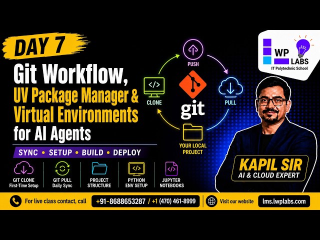 Day 7 - GenAIOps Full Course 2026 | Git Workflow, UV & AI Agent Setup