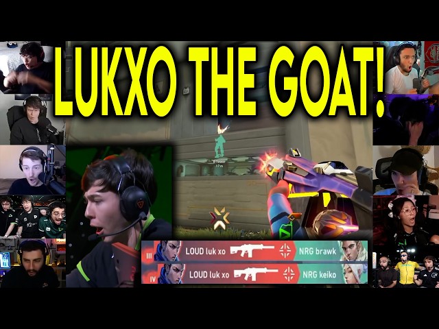 Valorant Streamers React To LOUD lukxo UNREAL 1v4 CLUTCH Against NRG In VCT