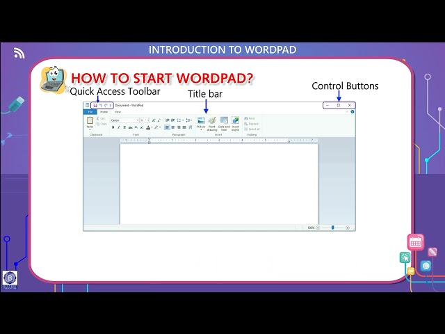 E-CODE (Computer) || class 2 || chapter 7 || INTRODUCTION TO WORDPAD