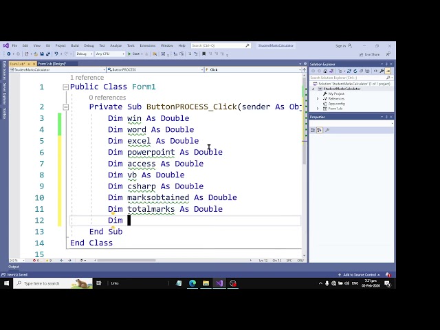 Student Marks Calculator Code Design