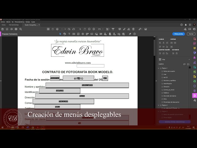21- Creación de menús desplegables | Adobe Acrobat PRO 2024