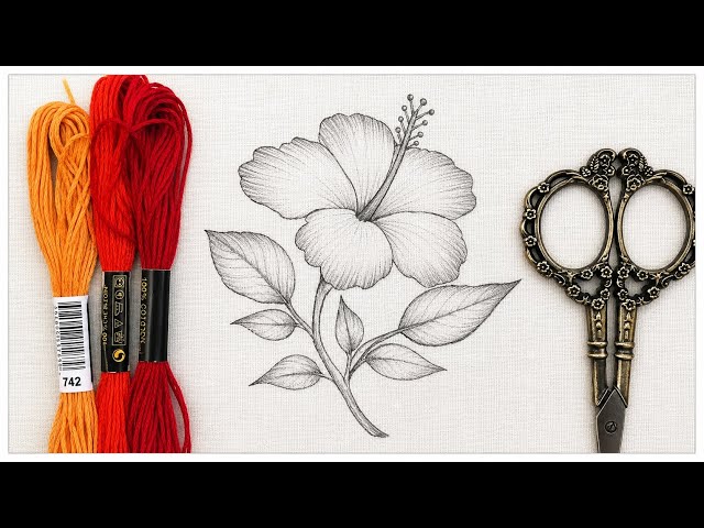 Easy Hand Embroidery Tutorial | Beautiful Floral Design Step by Step#embroidery #tutorial  