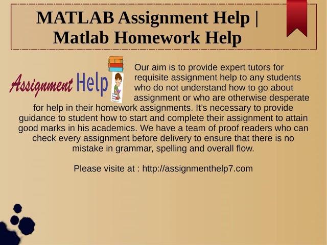 MATLAB Assignment Help   Matlab Homework Help