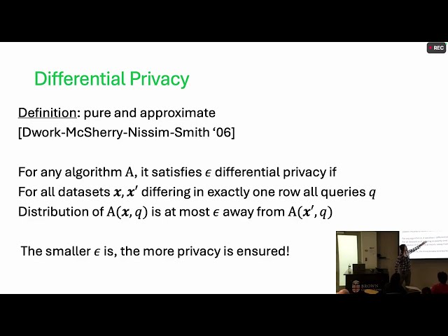 Daniel Alabi: The Existence of Error Correcting Codes Implies Privacy Lower Bounds