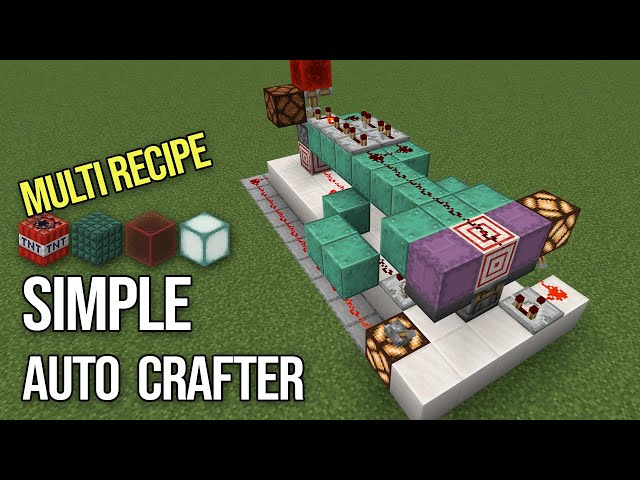 SIMPLE Minecraft Auto Crafter Multi Recipe - TNT, Dark Prismarine, etc