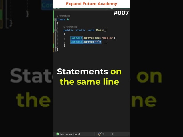 C# One Minute Tutorial - 007 - Expand Future Academy #shorts #programming #csharp #dotnet #coding