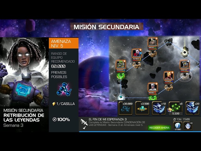 GREAT REWARDS WITH THE RETRIBUTION OF LEGENDS SIDE QUEST WEEK 3 AT 100% - MCOC