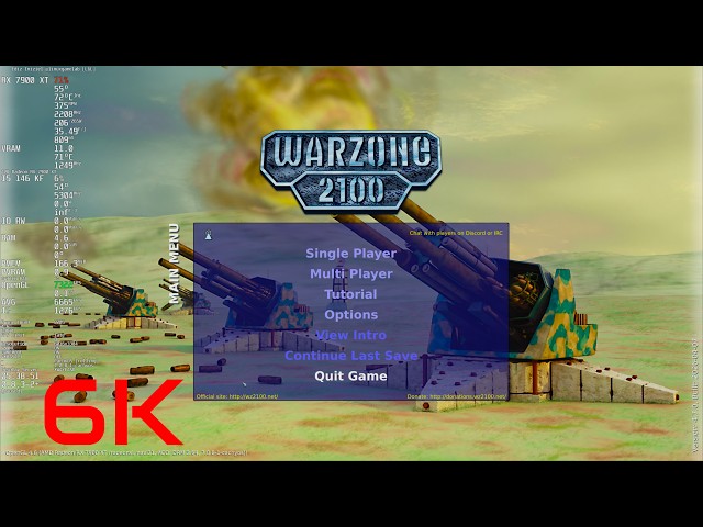 Warzone2100 From The Official Repository in 6K