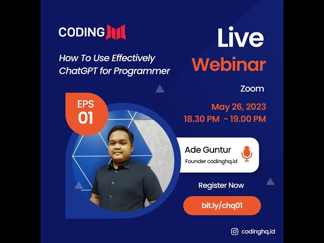 Webinar - How To Use Effectively Chatgpt for Programmer