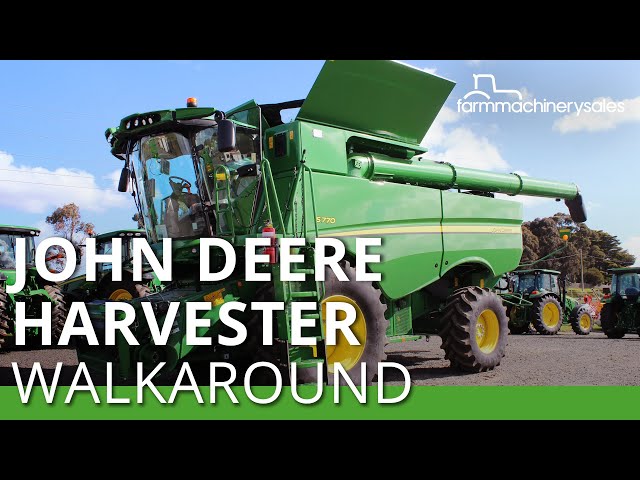 John Deere S770 combine harvester walkaround