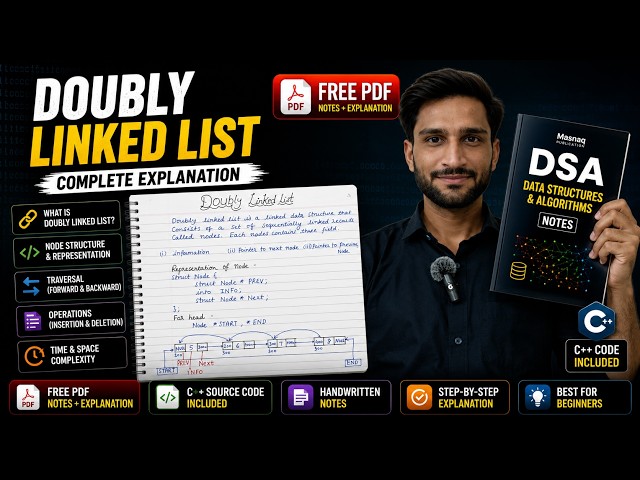 Doubly Linked List in Data Structure | Complete Explanation with Diagram & Code | DSA