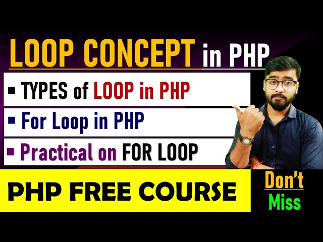PHP Tutorial - For Loops in php | PHP For Loop | php tutorial for beginners #php