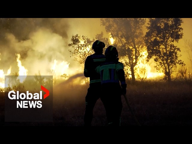 Evacuees return to devastation in France while wildfires continue to rage in Spain