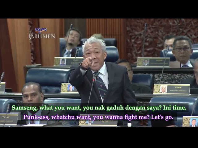 Malaysia Can You Speak English meme translation (+ transcript)