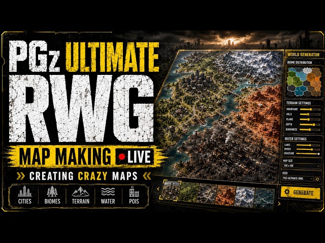 7 Days to Die V3 Map Making LIVE | PGz Ultimate RWG Mod