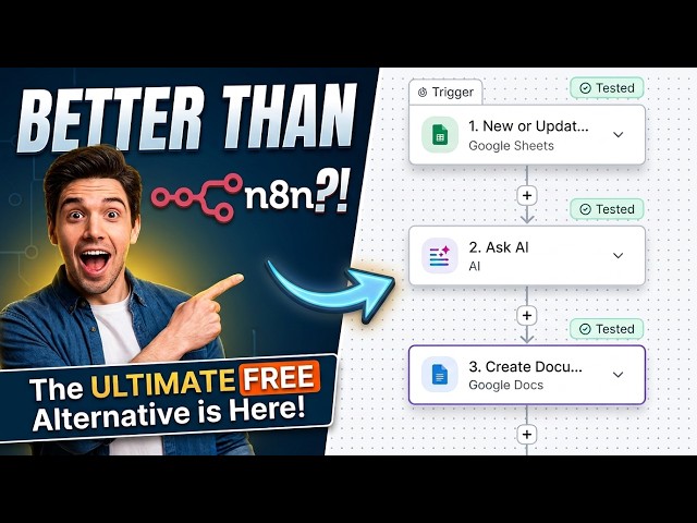 The Best FREE n8n Alternative in 2026 (No Code Automation)