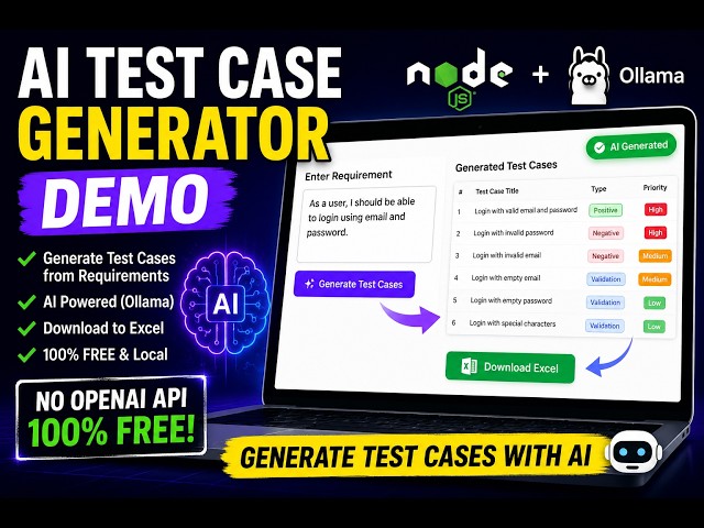 AI Test Case Generator Using Ollama | Node.js Project for QA Engineers