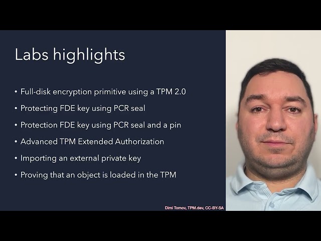 Advanced Trusted Platform Modules (TPMs) Usage TC1103 Lecture A