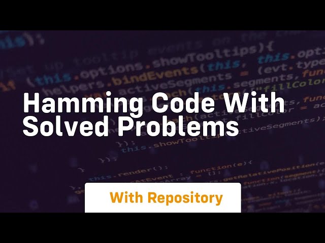 hamming code with solved problems