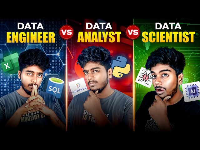 Difference Between Data Engineer/Analyst/Scientist in Tamil 🤯| Learning Process and tools