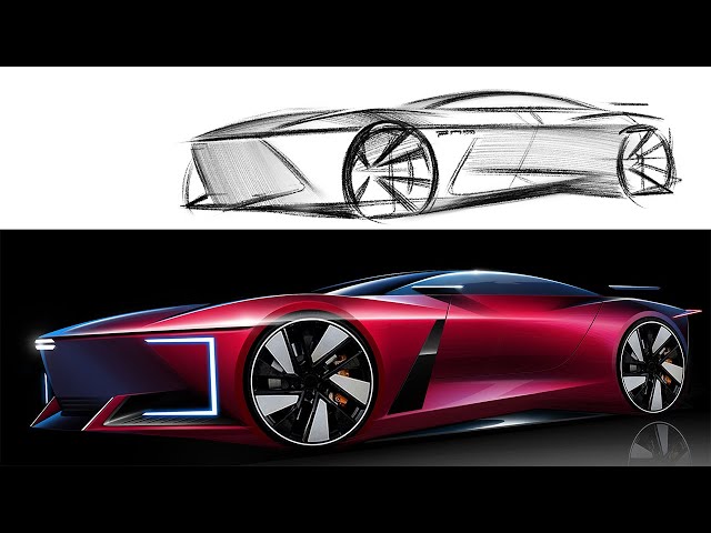 Car Design Tutorial /  How to render a car in Photoshop / Full time