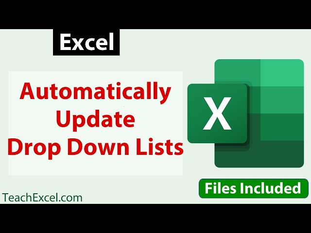 3 Ways to Automatically Update Drop Down Lists in Excel - Data Validation