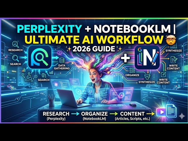 Perplexity + NotebookLM 🤯 | The Ultimate AI Research & Content Workflow (2026 Guide)