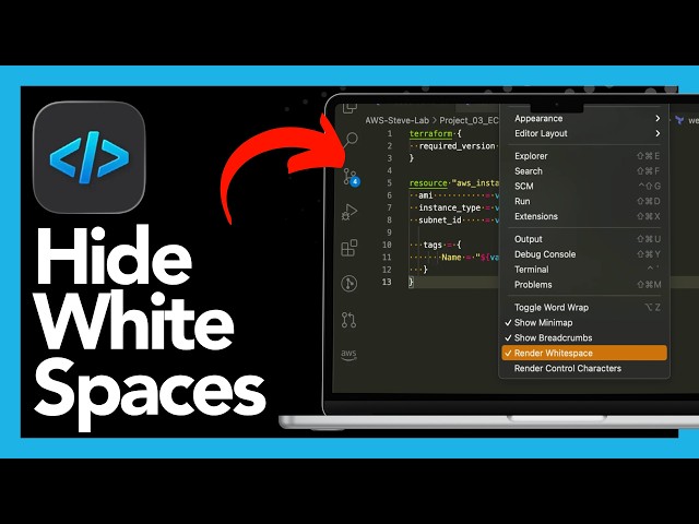 How to Hide Whitespace Characters in Visual Studio Code