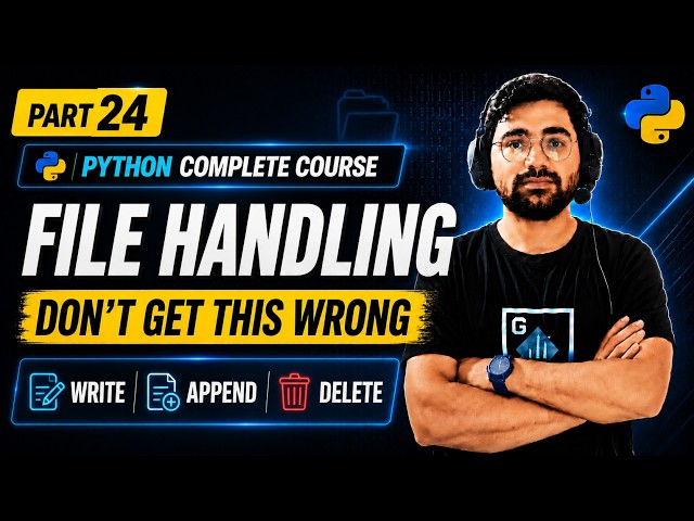 Python Write, Append & Delete Files Explained | File Handling Tutorial | Python Full  Course