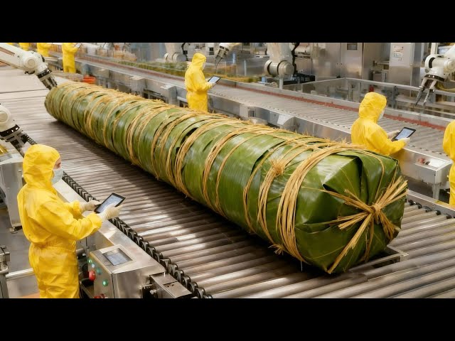 Bên trong nhà máy: Quy trình sản xuất bánh tét tại Bình Dương, Việt Nam (Toàn bộ quy trình)