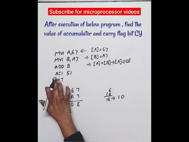 find the value of accumulator in 8085 microprocessor
