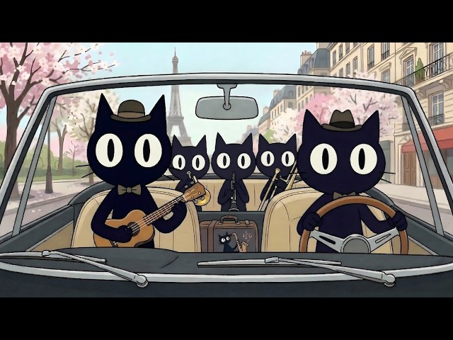 Black Cats Spring Drive in Paris: Cheerful Jazz to Relax and Work