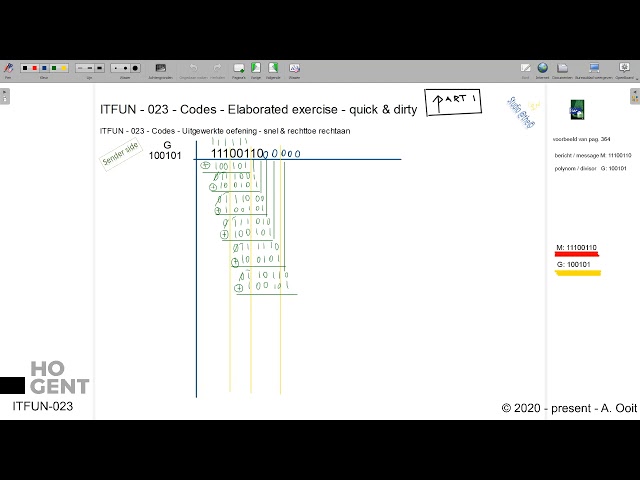 [ITFUN - 023] - Codes - CRC (Cyclic Redundancy Check) Example 2 - Part 1 - Sender