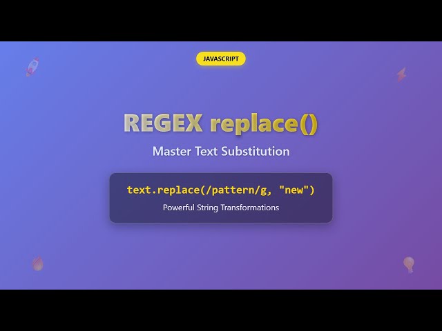 JavaScript Regex: Master the replace() Method for Text Transformation ✨