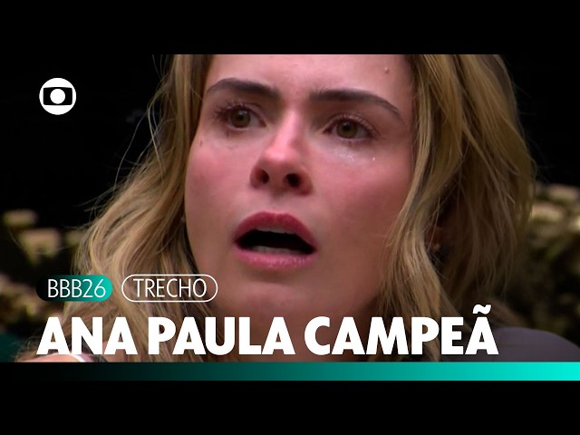 Ana Paula is the Grand Champion of BBB 26 with 75.94% of the votes! 🥂 | BBB 26 | TV Globo