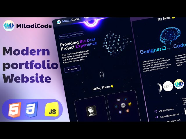 How to Create an Animated Portfolio Website with HTML, CSS & JavaScript | Step-by-Step Tutorial