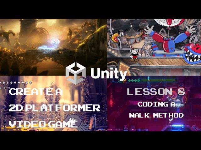 Create a 2D Platformer Video Game with Unity - Lesson 8 - Coding a Walk Method