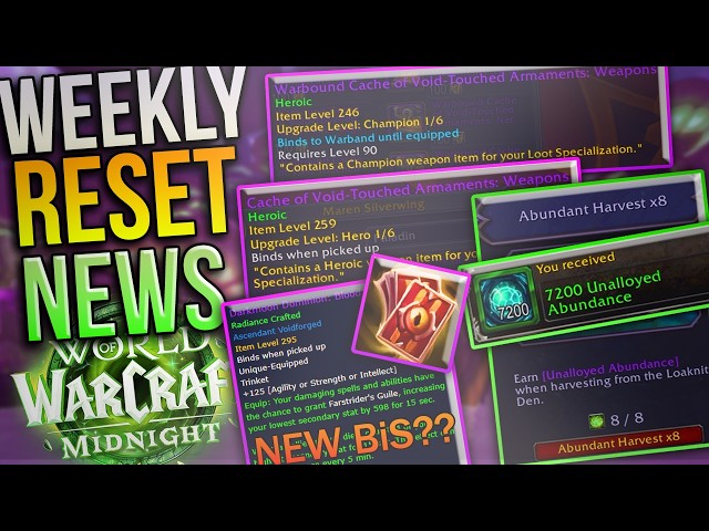 Patch News | New BIS Trinket? More Alt Catch-up Gear, 7200 Abundance per Run & More